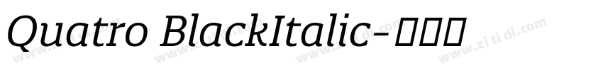 Quatro BlackItalic字体转换